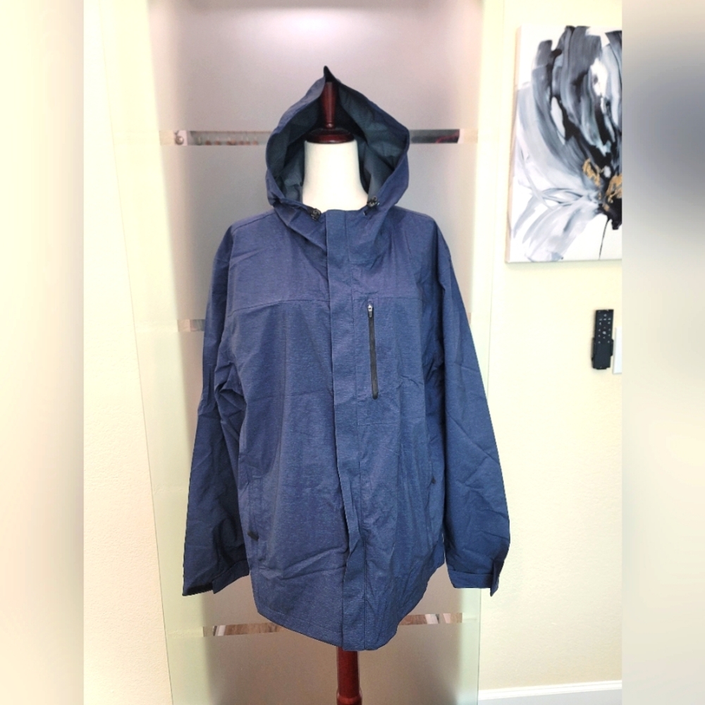 32 Degrees Men's Blue Hooded Travel Jacket Sz XXL